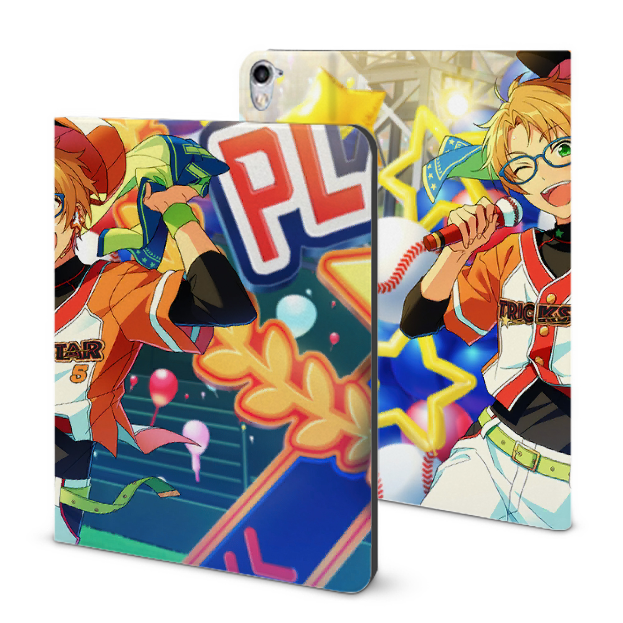 （画像用） あんさんぶるスターズ! Ensemble Stars IPad ケース ブック型 PUレザー TPU 耐衝撃 軽量 薄型 ペン収納なし 全面保護 IPad 各モデル対応